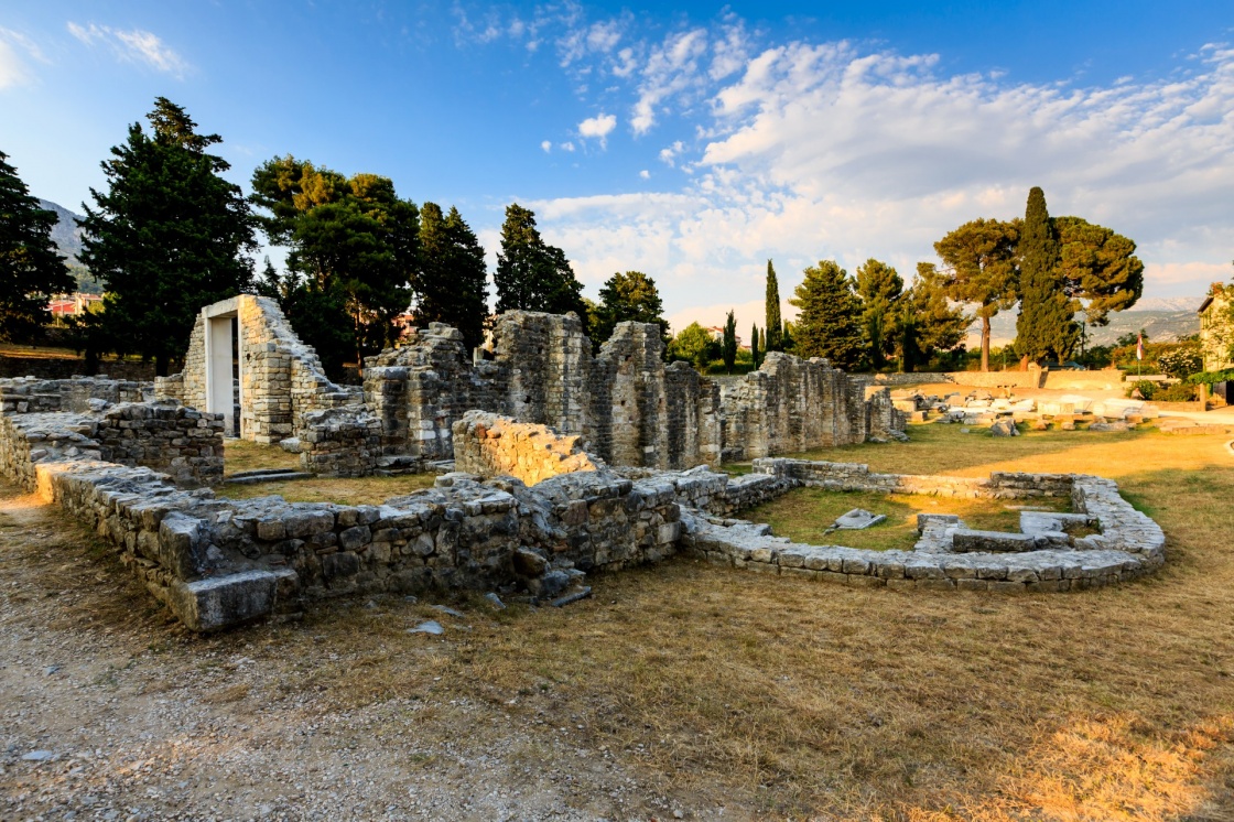 Church Ruins in the Ancient Town of Salona near Split, Croatia